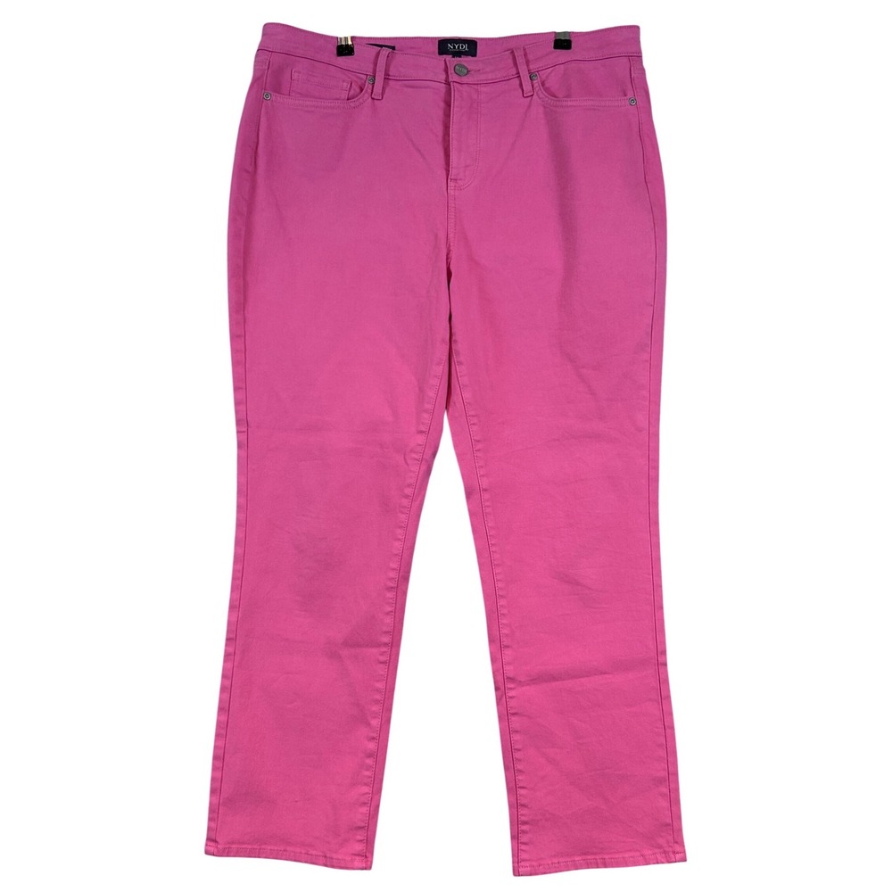 NYDJ Sheri Slim Ankle Pink Lift Tuck Technology‎ Pants Womens 14 Slim Leg Jeans